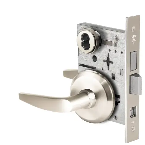 Mortise Lock Bright Nickel Plated Clear Coated