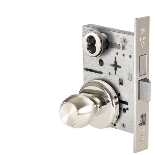 Mortise Lock Bright Nickel Plated Clear Coated