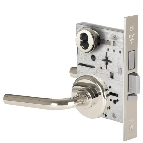 Mortise Lock Bright Nickel Plated Clear Coated