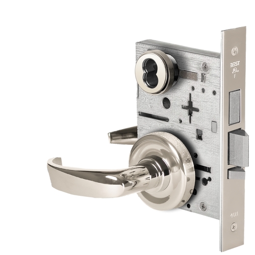 Mortise Lock Bright Nickel Plated Clear Coated