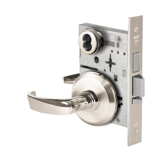 Mortise Lock Bright Nickel Plated Clear Coated