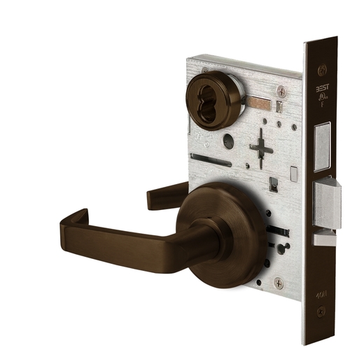 Mortise Lock Satin Bronze Blackened Satin Relieved Clear Coated