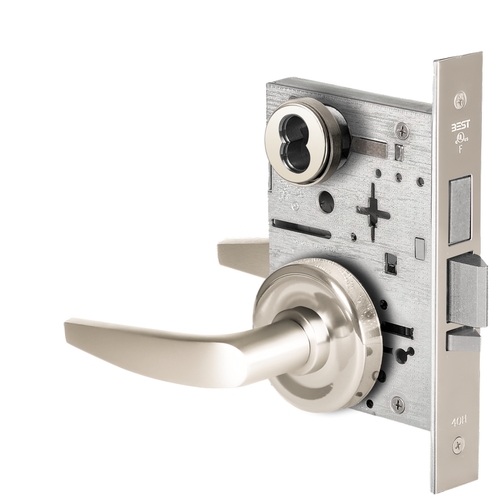 Mortise Lock Bright Nickel Plated Clear Coated