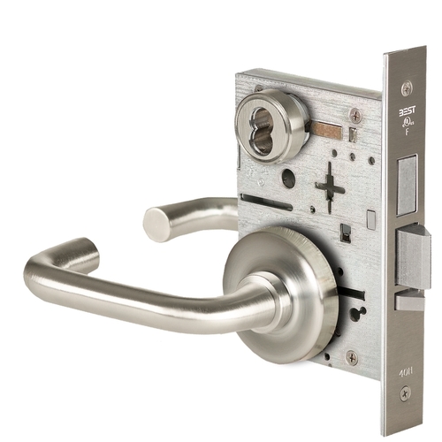 Mortise Lock Satin Nickel Plated Clear Coated