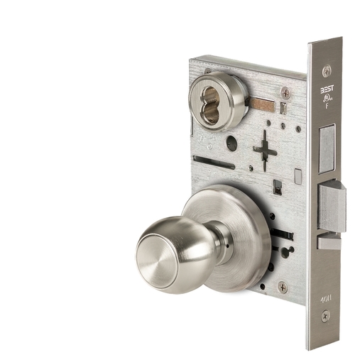 Mortise Lock Satin Nickel Plated Clear Coated