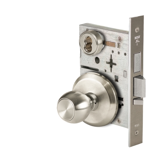 Mortise Lock Satin Nickel Plated Clear Coated