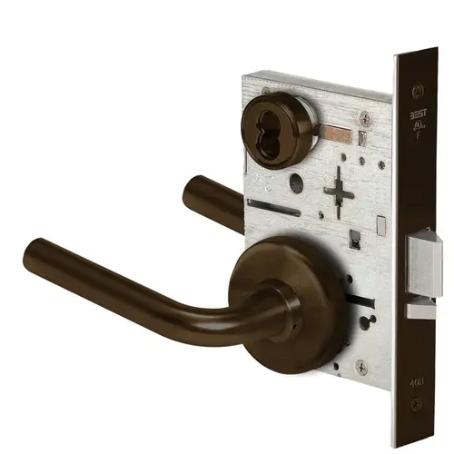 Mortise Lock Dark Oxidized Satin Bronze Oil Rubbed