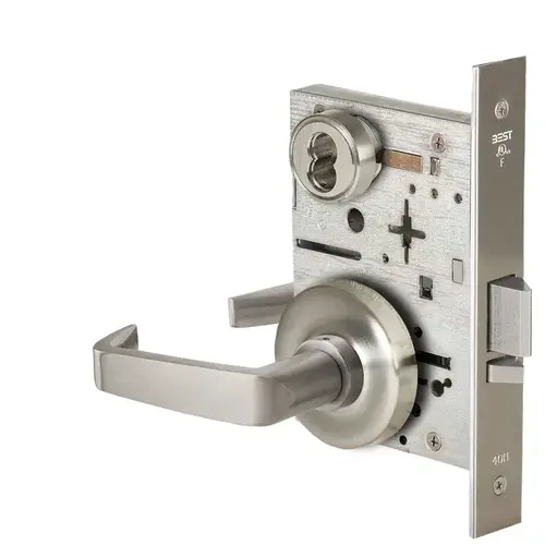 Mortise Lock Satin Nickel Plated Clear Coated