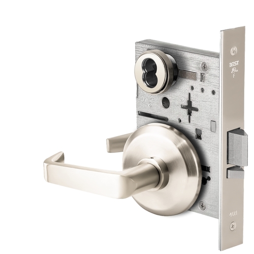 Mortise Lock Bright Nickel Plated Clear Coated