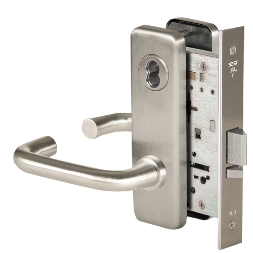 Mortise Lock Satin Nickel Plated Clear Coated