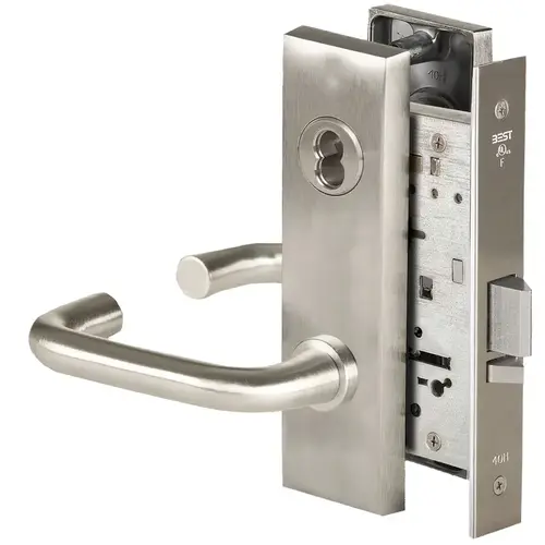 Mortise Lock Satin Nickel Plated Clear Coated