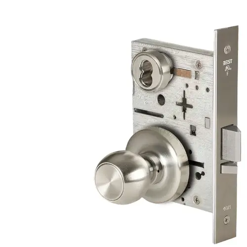 Mortise Lock Satin Nickel Plated Clear Coated