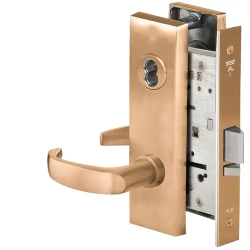 Mortise Lock Satin Bronze Clear Coated