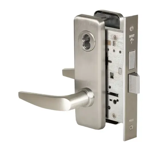 Mortise Lock Satin Nickel Plated Clear Coated