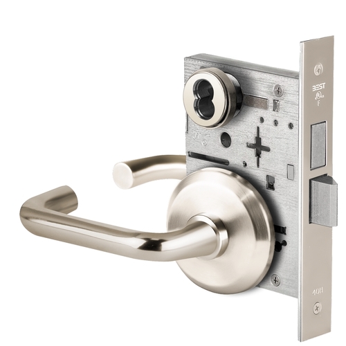 Mortise Lock Bright Nickel Plated Clear Coated