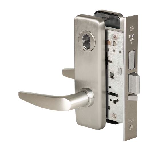 Mortise Lock Satin Nickel Plated Clear Coated