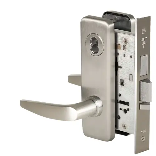 Mortise Lock Satin Nickel Plated Clear Coated