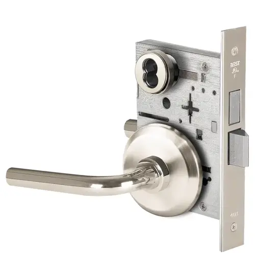 Mortise Lock Bright Nickel Plated Clear Coated