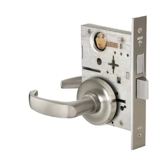 Mortise Lock Satin Nickel Plated Clear Coated