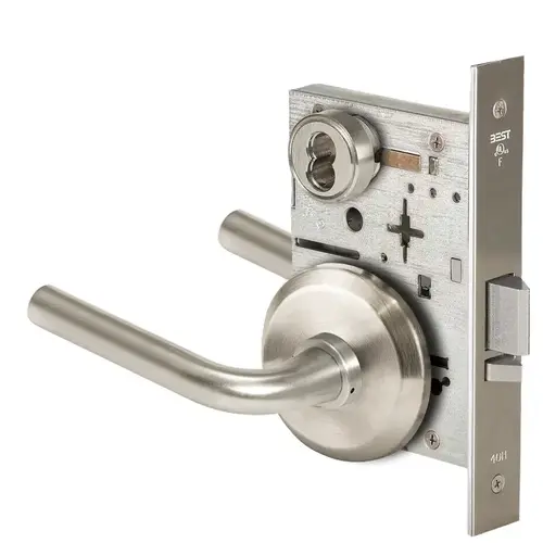 Mortise Lock Satin Nickel Plated Clear Coated