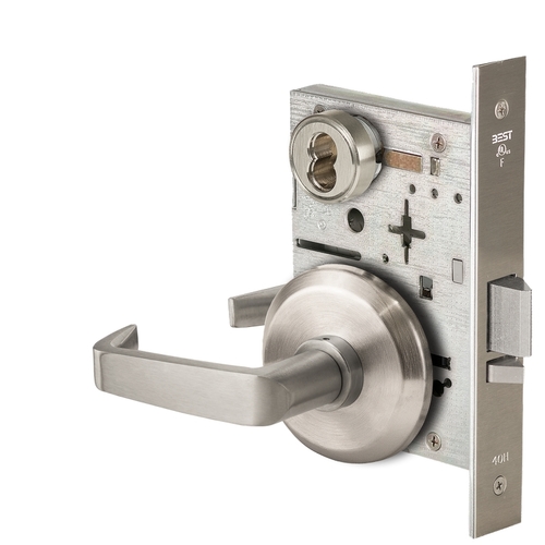 Mortise Lock Satin Nickel Plated Clear Coated