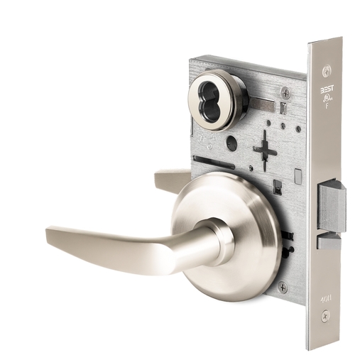 Mortise Lock Bright Nickel Plated Clear Coated