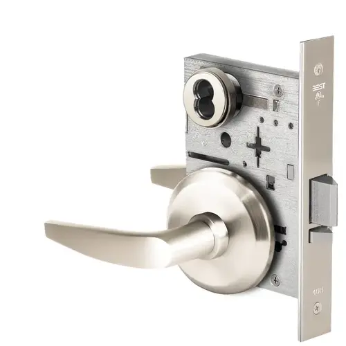 Mortise Lock Bright Nickel Plated Clear Coated