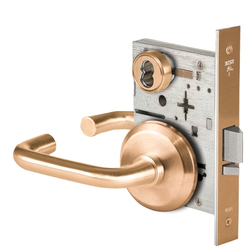 Mortise Lock Satin Bronze Clear Coated