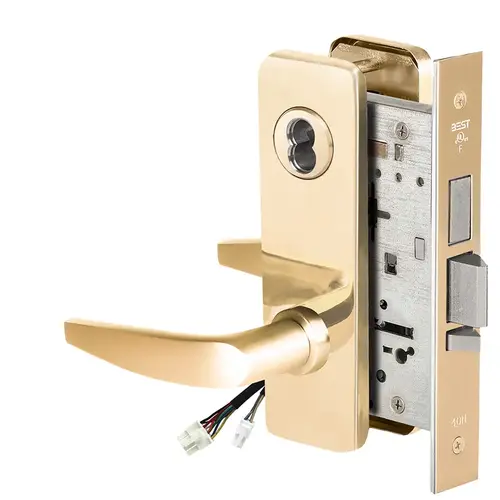 Electric Mortise Lock Bright Brass