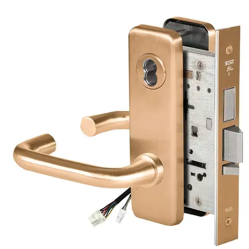 Electric Mortise Lock Satin Bronze Clear Coated