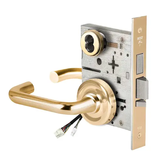 Electric Mortise Lock Bright Brass