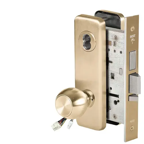 Electric Mortise Lock Satin Brass