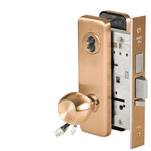 Electric Mortise Lock Satin Bronze Clear Coated