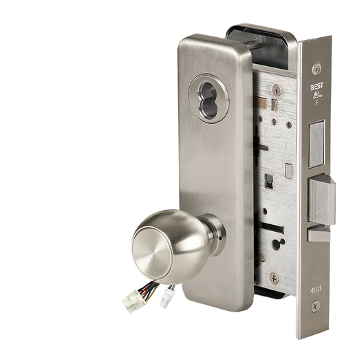 Electric Mortise Lock Satin Nickel Plated Clear Coated