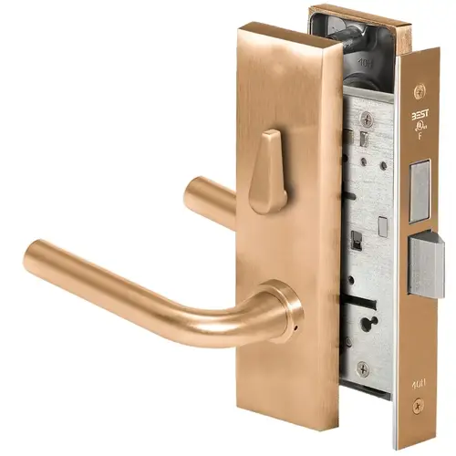 Mortise Lock Satin Bronze Clear Coated