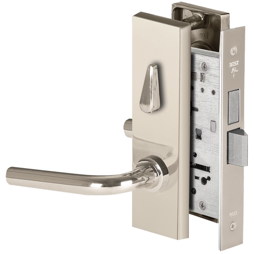 Mortise Lock Bright Nickel Plated Clear Coated