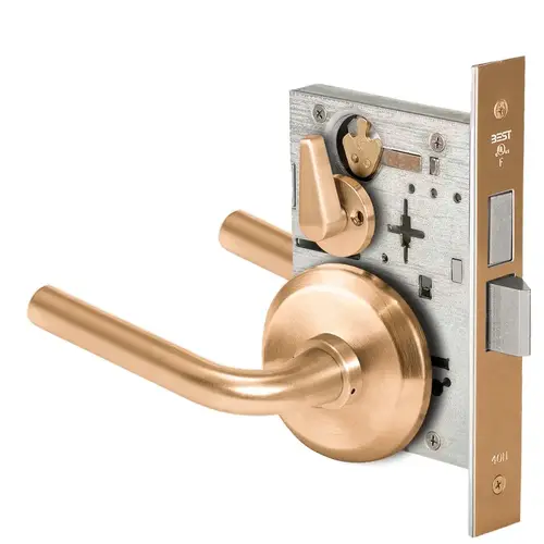 Mortise Lock Satin Bronze Clear Coated