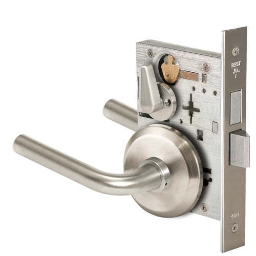 Mortise Lock Satin Nickel Plated Clear Coated