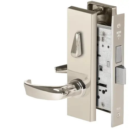 Mortise Lock Bright Nickel Plated Clear Coated