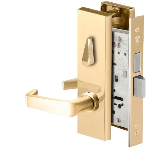 Mortise Lock Bright Brass