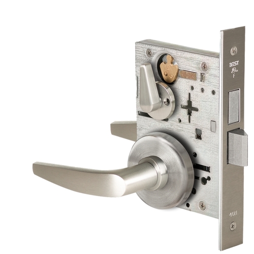 Mortise Lock Satin Nickel Plated Clear Coated