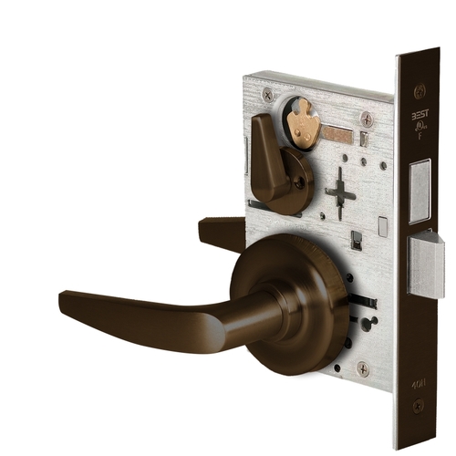 Mortise Lock Satin Bronze Blackened Satin Relieved Clear Coated