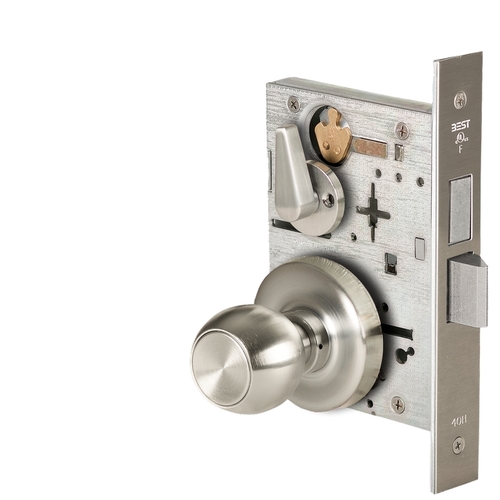 Mortise Lock Satin Nickel Plated Clear Coated