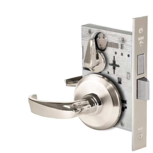 Mortise Lock Bright Nickel Plated Clear Coated