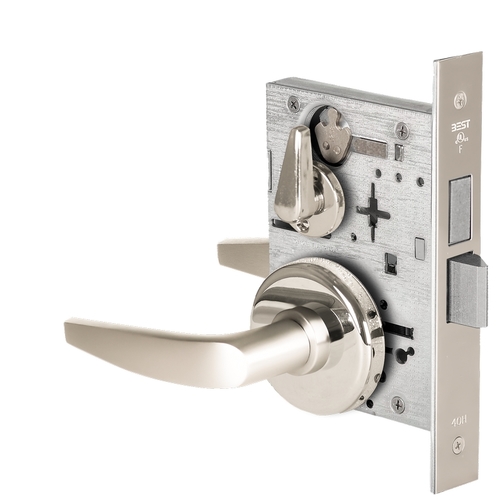 Mortise Lock Bright Nickel Plated Clear Coated