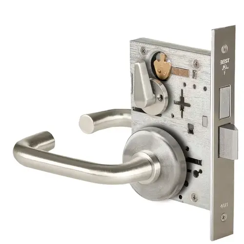 Mortise Lock Satin Nickel Plated Clear Coated