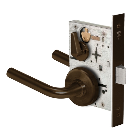 BEST 45H0LT12H613 Mortise Lock Dark Oxidized Satin Bronze Oil Rubbed