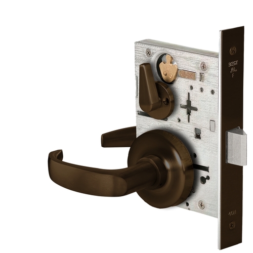 Mortise Lock Satin Bronze Blackened Satin Relieved Clear Coated