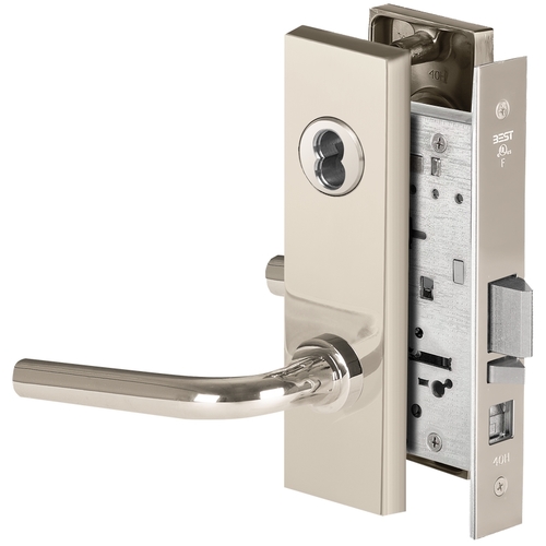 Mortise Lock Bright Nickel Plated Clear Coated