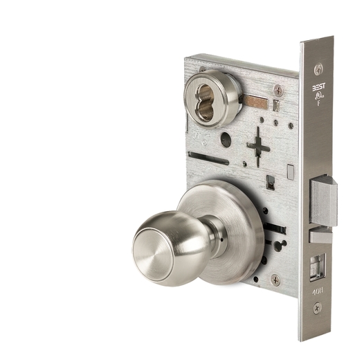 Mortise Lock Satin Nickel Plated Clear Coated